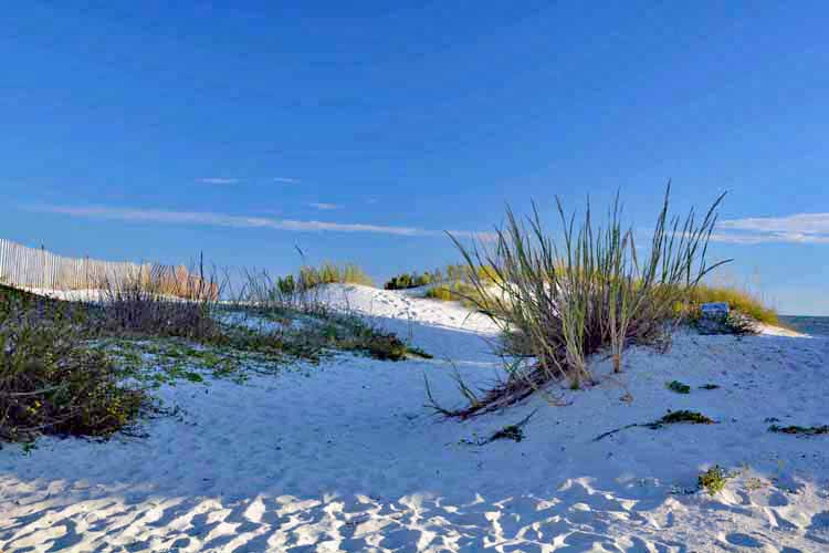 white sand dune